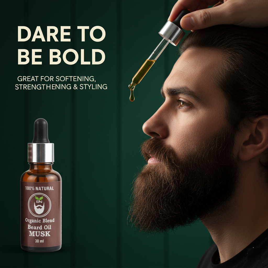 Organic Seven Blend Beard Oil plus Organic Vitamin E with Lavish Musk - Image 3