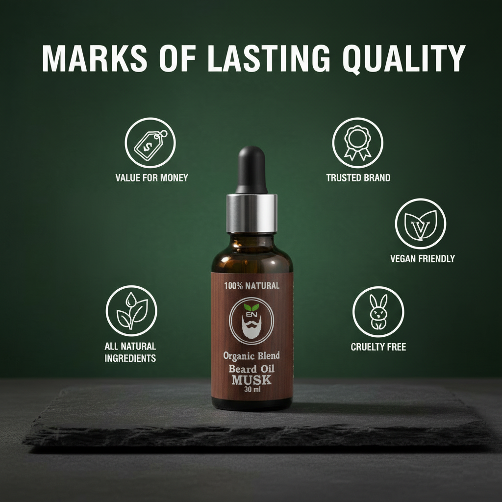 Organic Seven Blend Beard Oil plus Organic Vitamin E with Lavish Musk - Image 5
