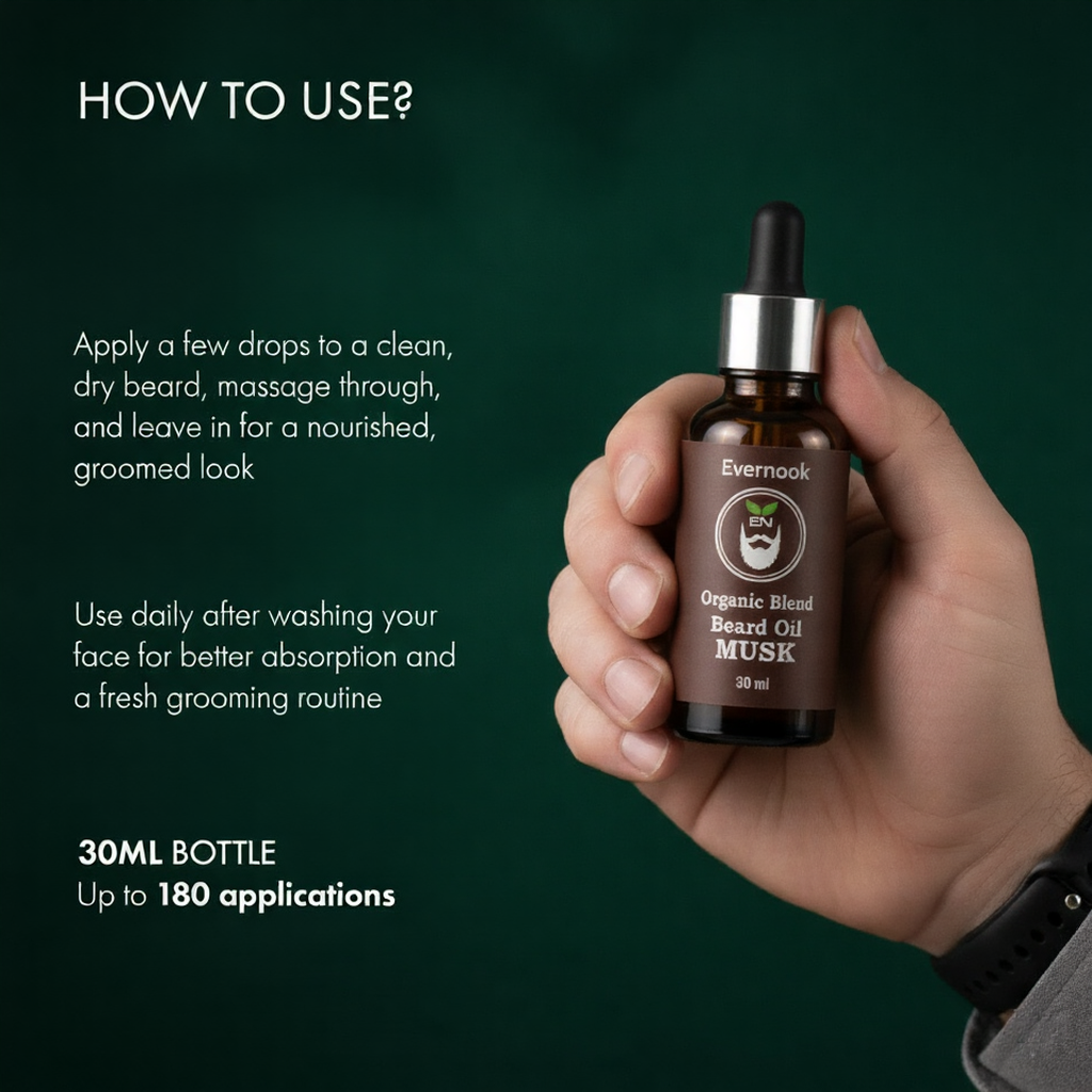 Organic Seven Blend Beard Oil plus Organic Vitamin E with Lavish Musk - Image 6